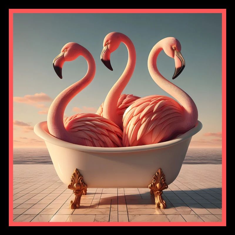 Flamingos in der Badewanne