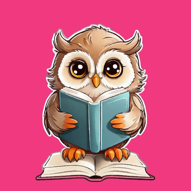 Eule lesen Bücher
