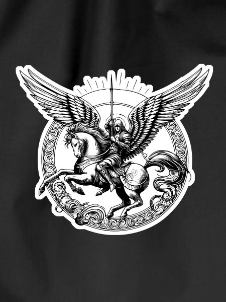 A majestic armed angel