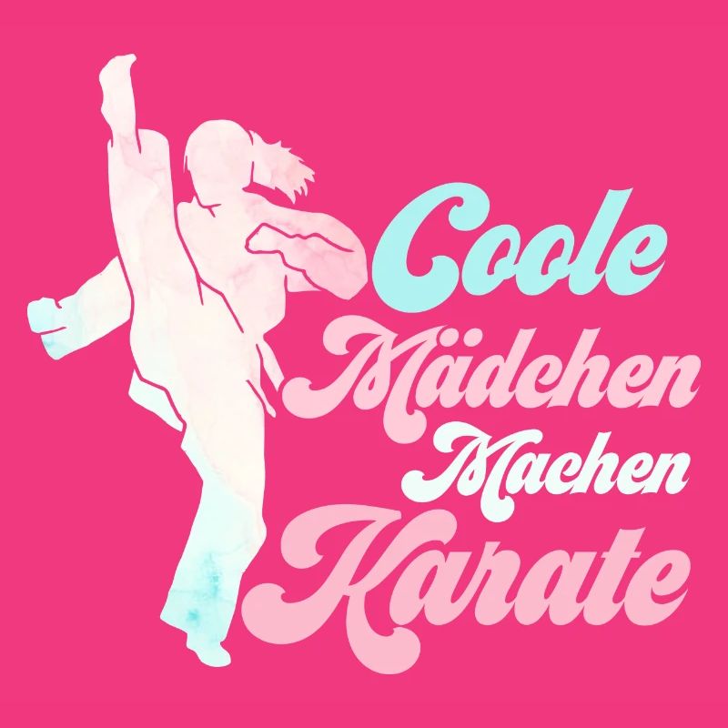 Coole Mädchen machen Karate Kampfsport Training