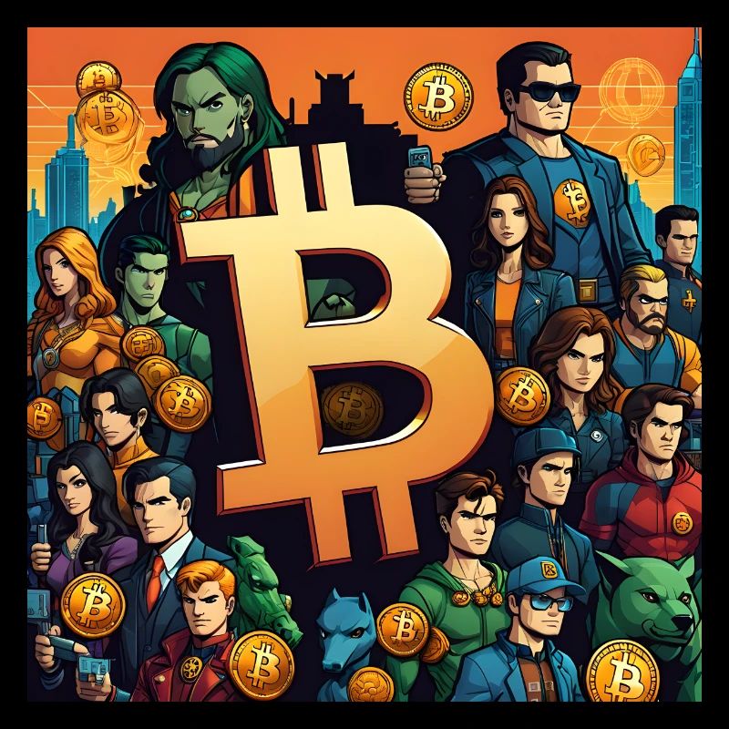 Bitcoin comic theme