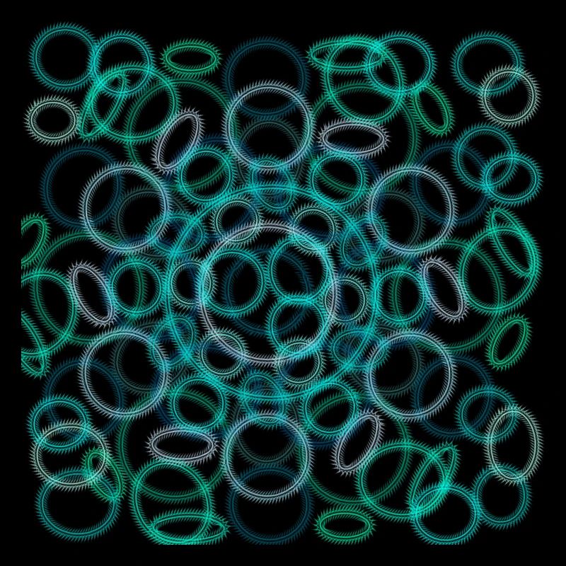 Abstract circles design on black background