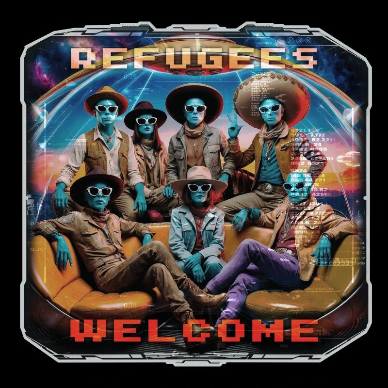 Out of Space - Refugees Welcome Design - Version 1