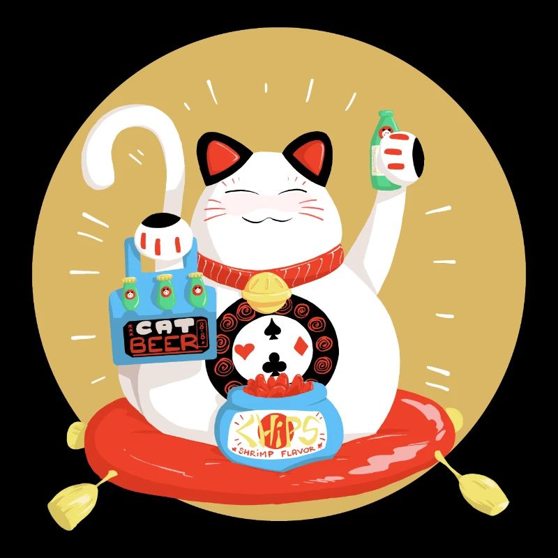Maneki neko feiert