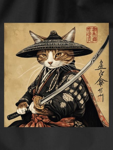 Cat Samurai Japan Ukiyo-E