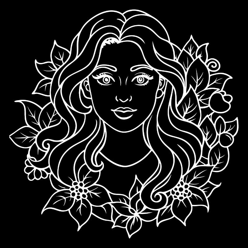 Beauté florale - Dessin au trait