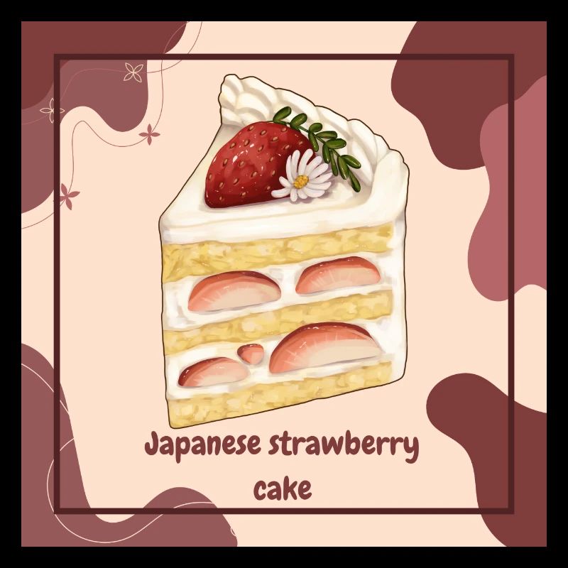 Japanische erdbeerkuchen