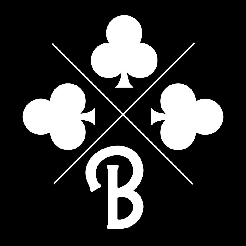 Letter b lucky clover
