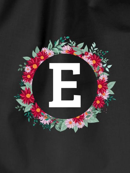 Buchstabe e Blumenkranz