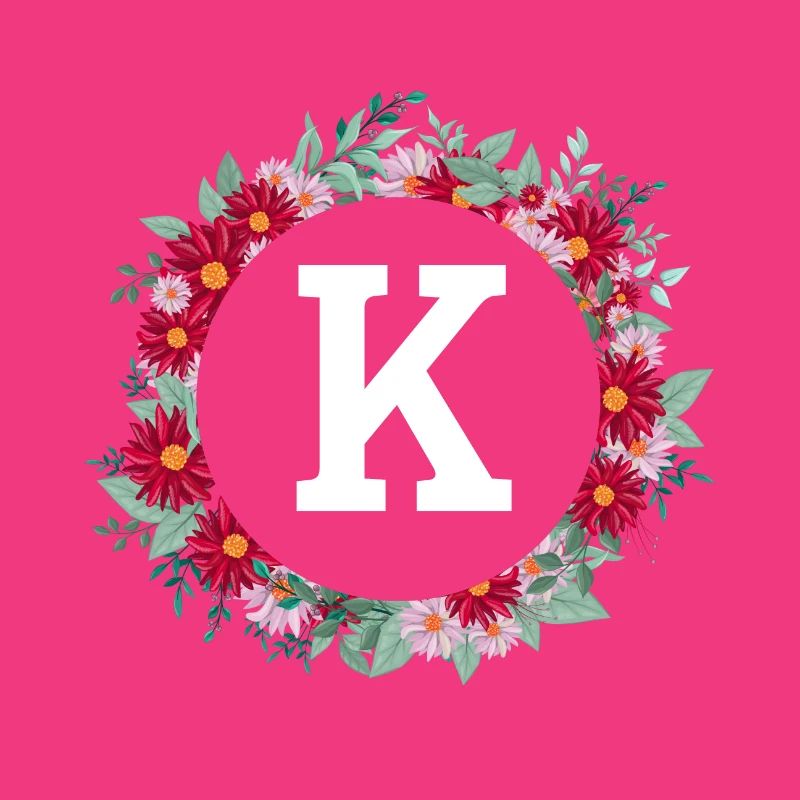 Buchstabe k Blumenkrone