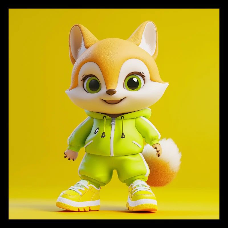 3d Character – Cute Fox