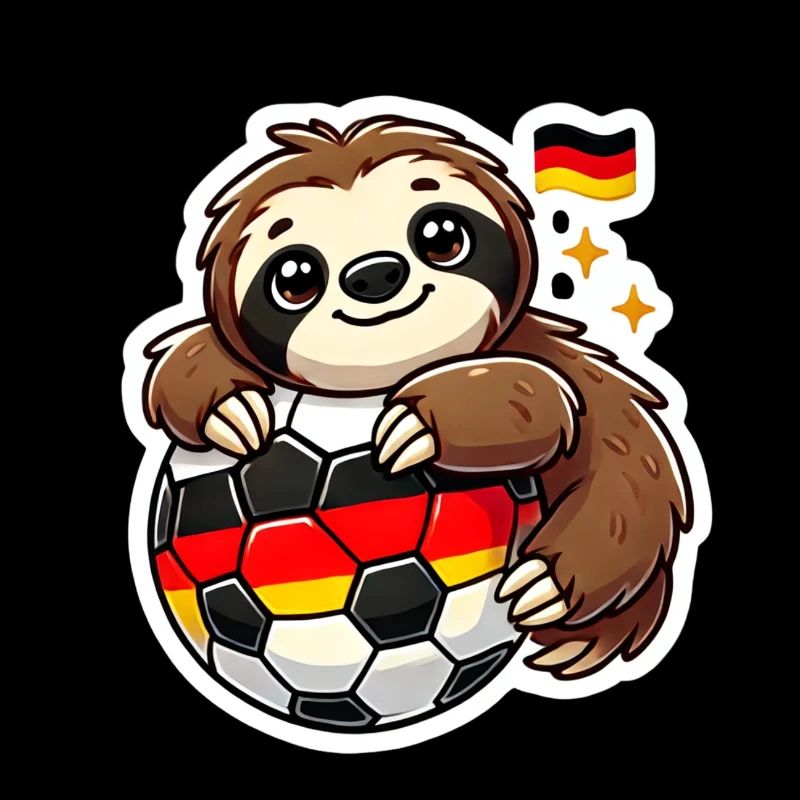 Faultier mit einem Fußball