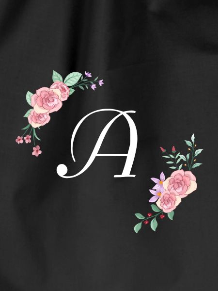 Pink floral letter