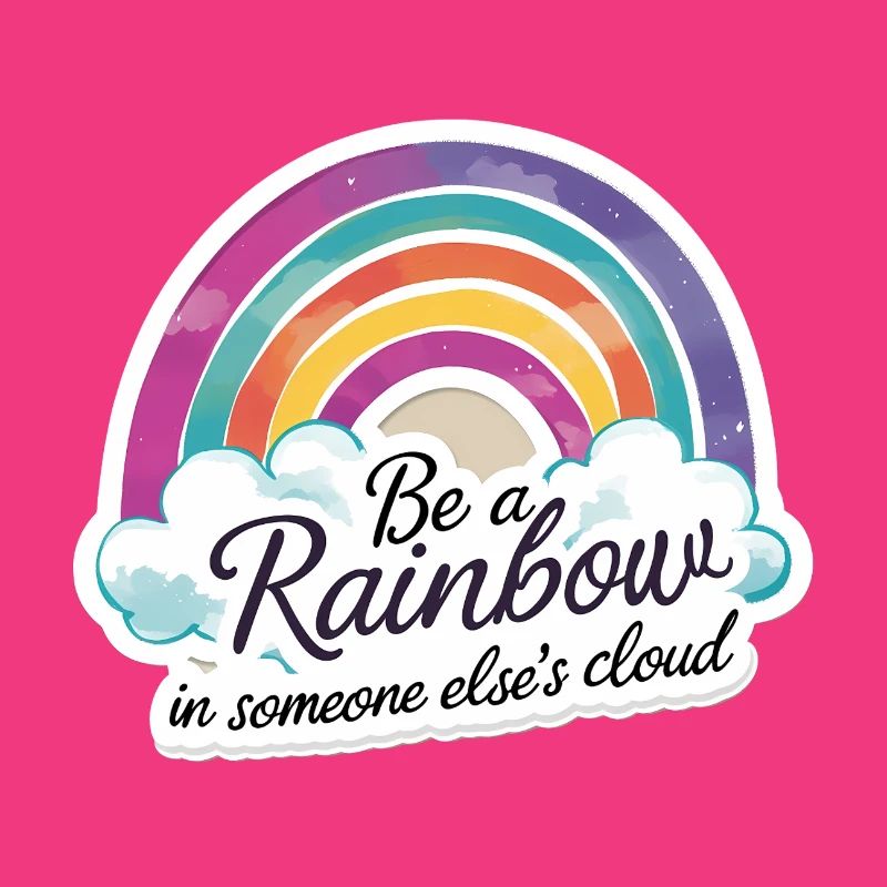 Sei ein Regenbogen in der Wolke eines anderen Bunten