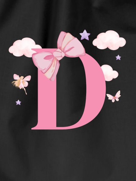 Pink Letter D Clouds