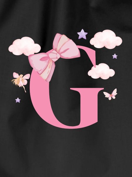 Letter g pink clouds