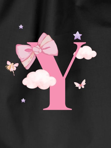 Letter y pink clouds