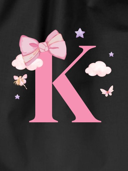 Letter k pink clouds