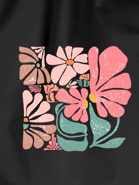 Groovy Retro Pink Flowers