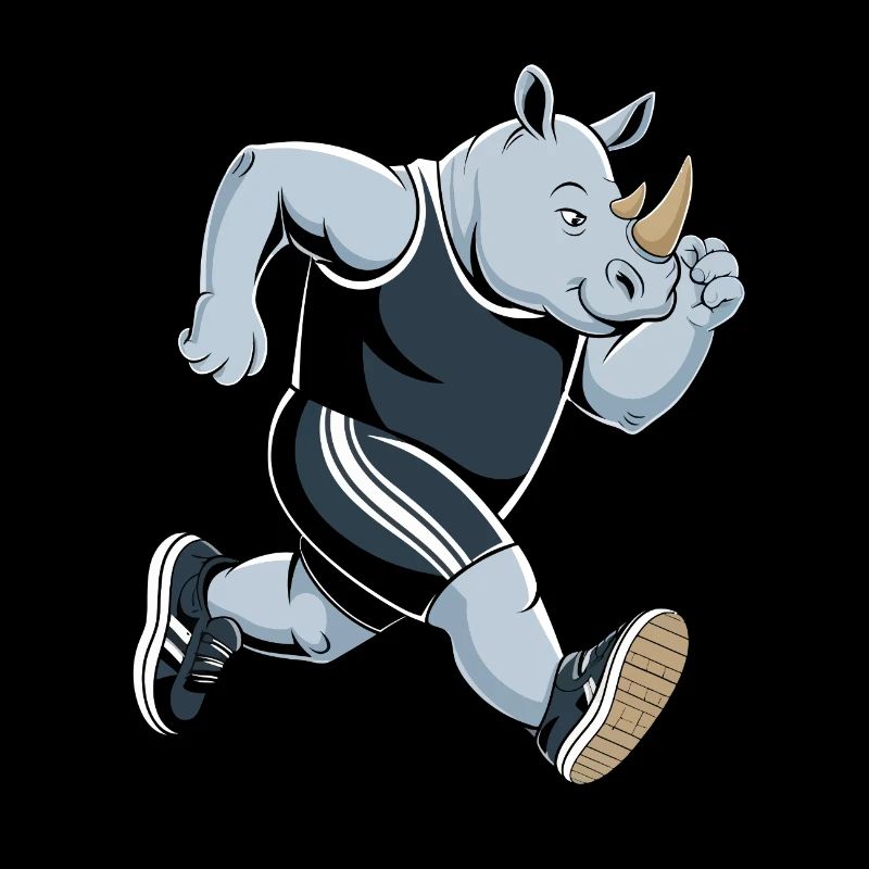 Energetic Rhino Athlete