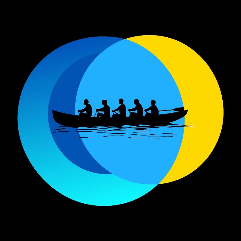 Rameurs de régate aquatique