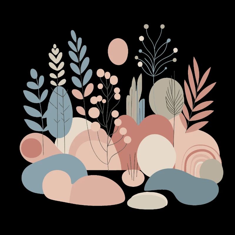 Pastel Pattern Abstract Shapes Art Forest Nature