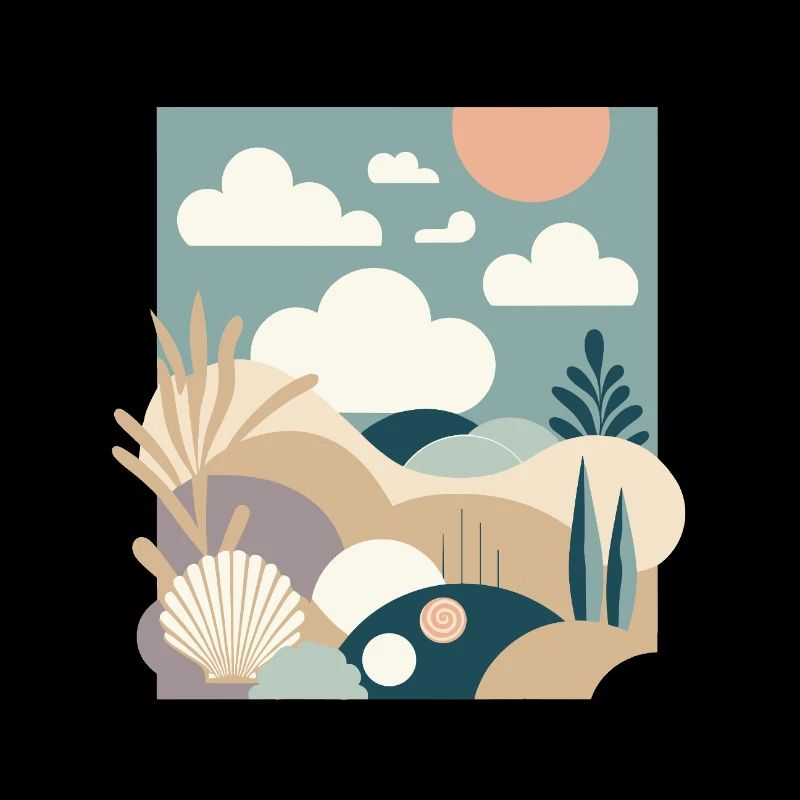 Pastel Pattern Abstract Nature Beach Sea Shell