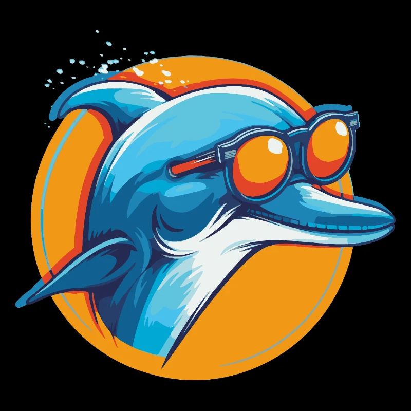Delfin mit Sonnenbrille