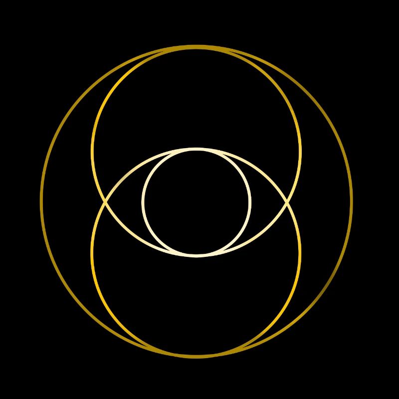 Vesica Piscis - Farbverlauf Gold Version