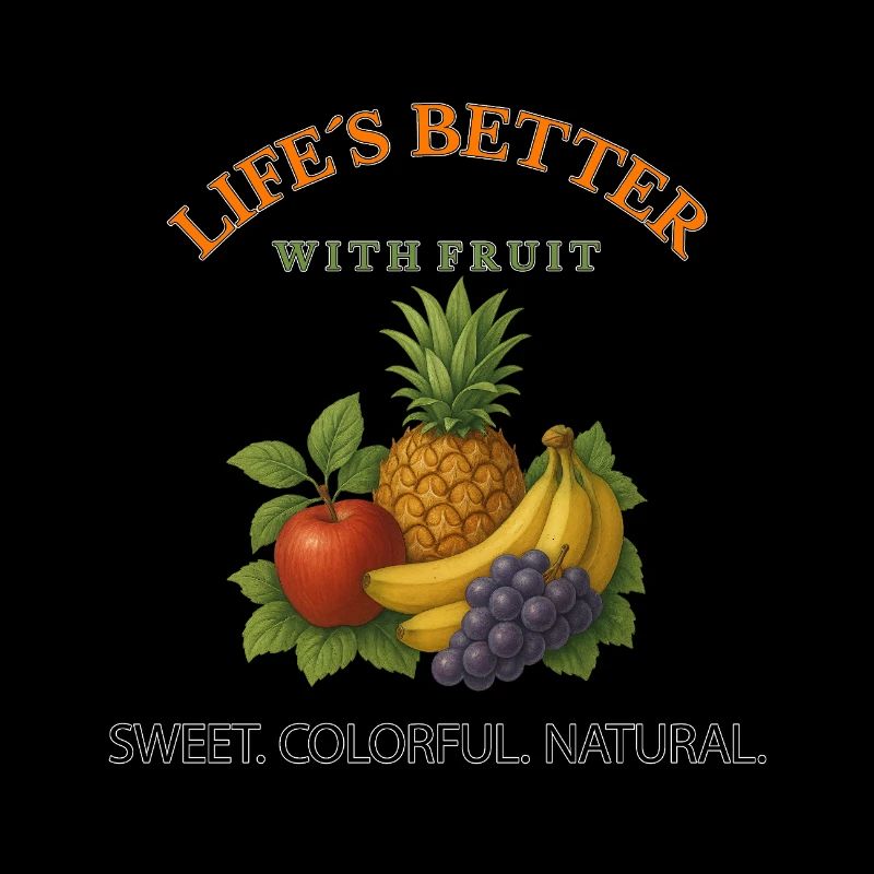 Life is better with fruit – retro, fresh, colorful