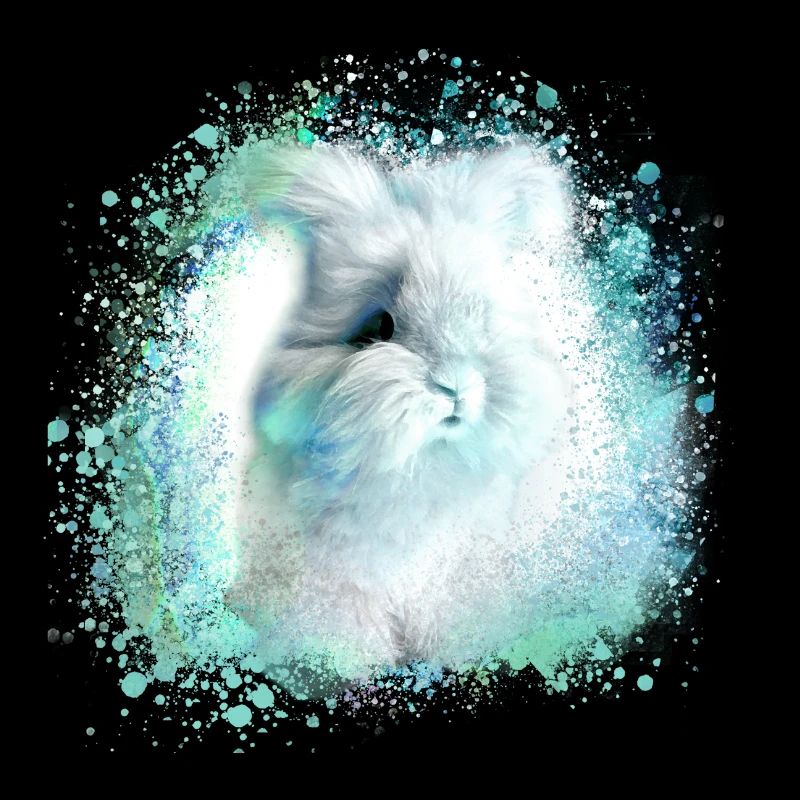 angora rabbit,rabbit,graffiti,colorful,rabbit,blue