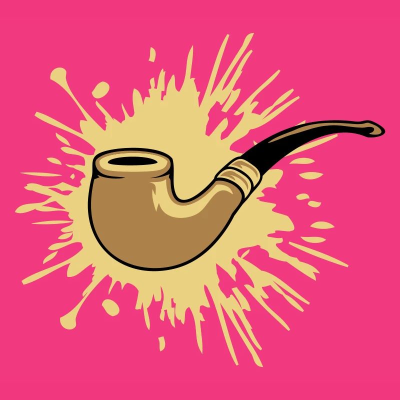 Klecks Tabakpfeife Raucher