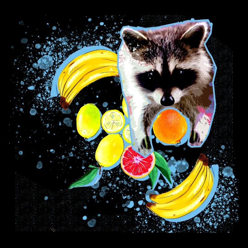 waschbär,bär,graffiti,malerei,mint,obst