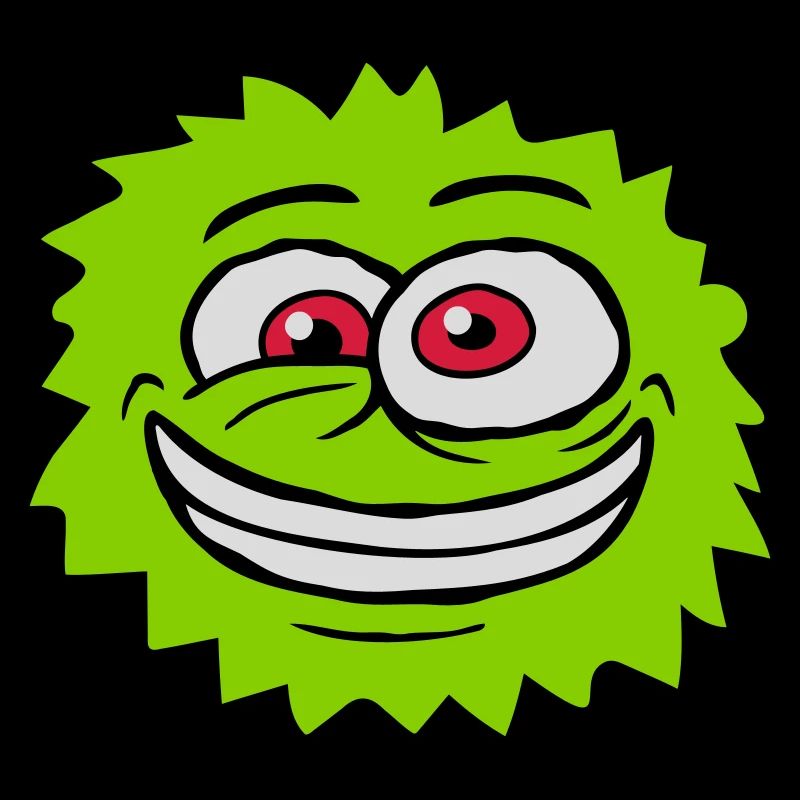 Hairy monster crazy face