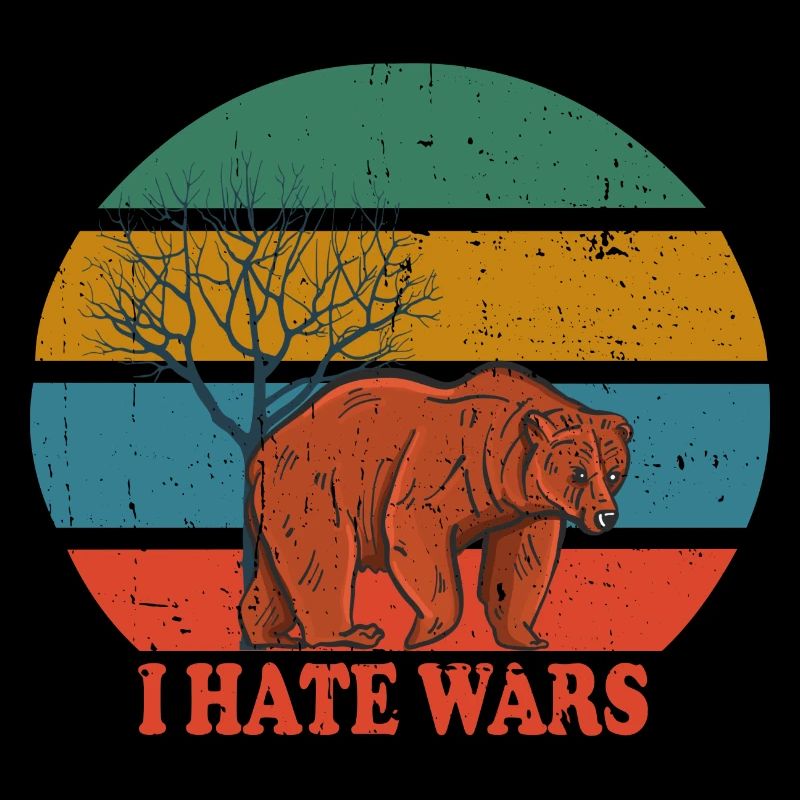 Retro Bear i hate wars
