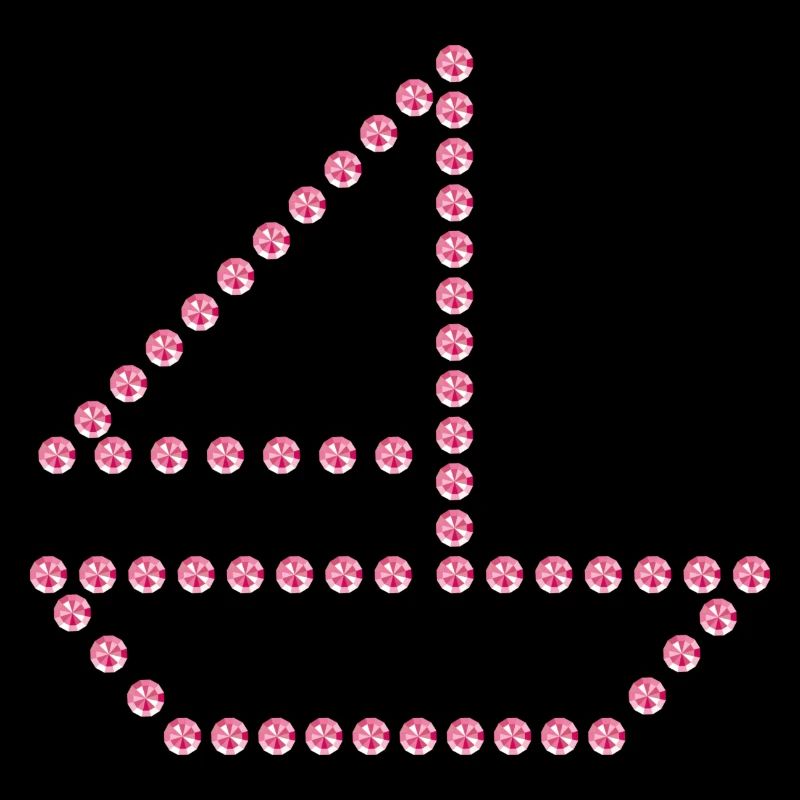 Segelboot V2 Strass rosa