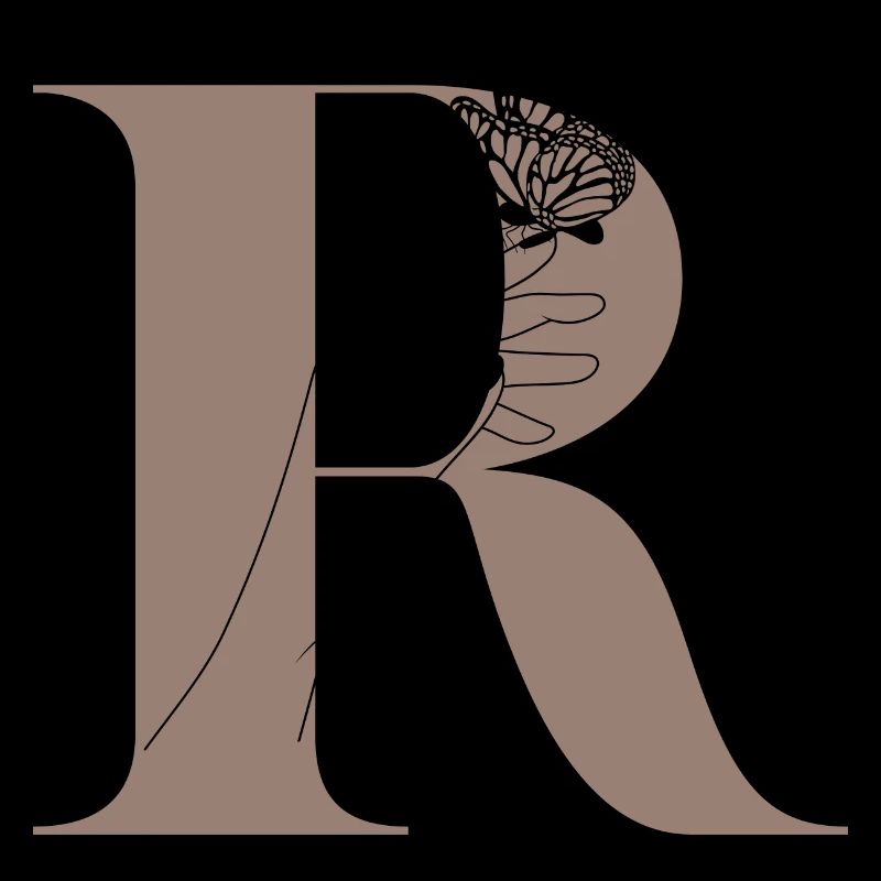 Letter R Magic butterfly