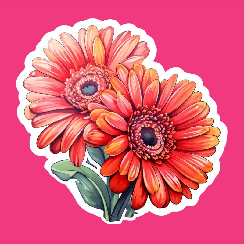 Gerbera Daisies 2 Blüten