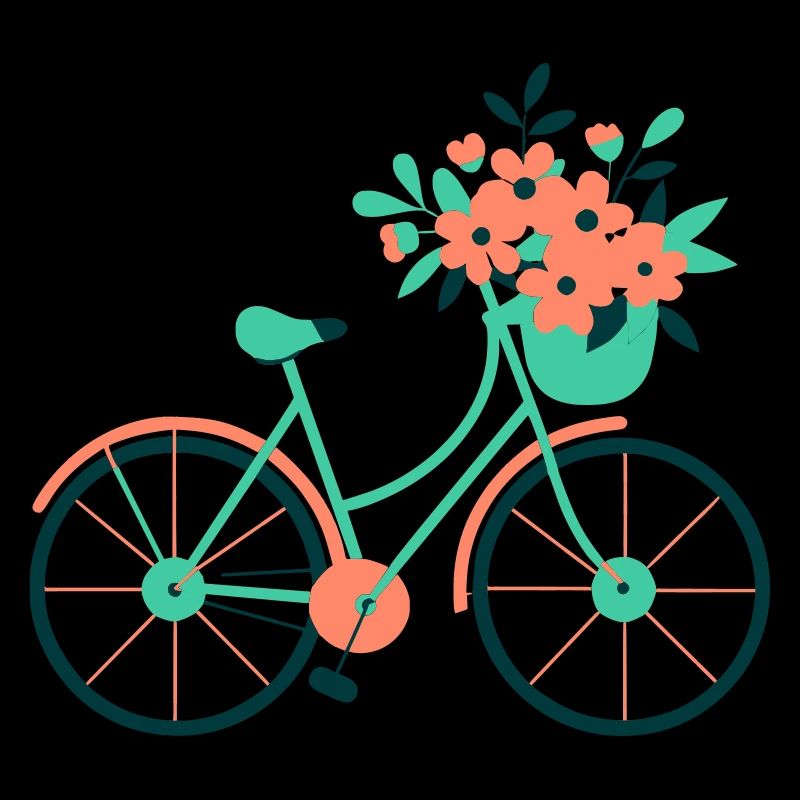 Fahrrad mit Blumen personalisierbar