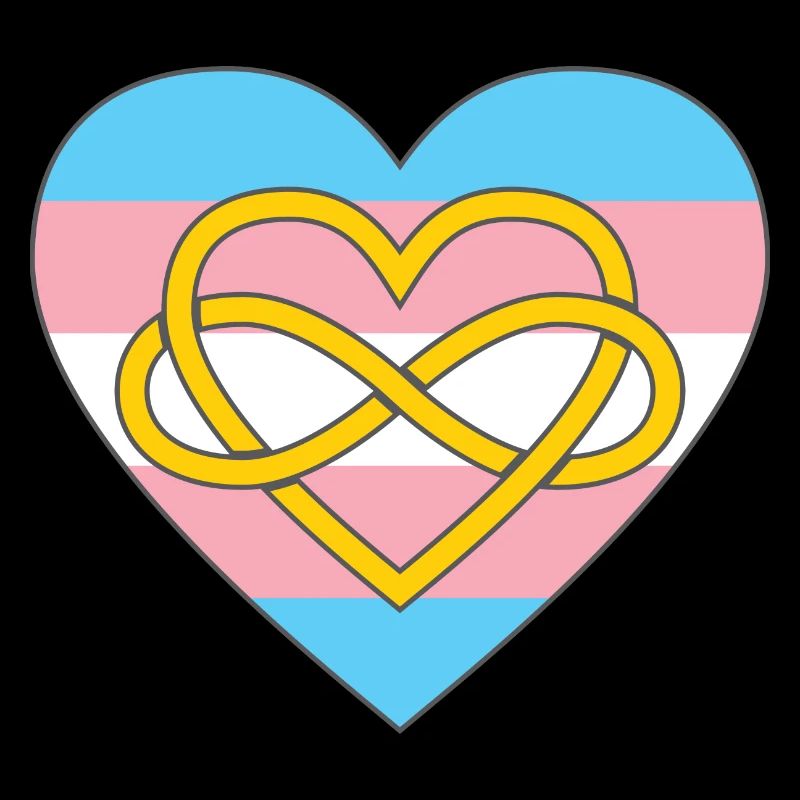 Polyamory Infinity Heart Trans Pride