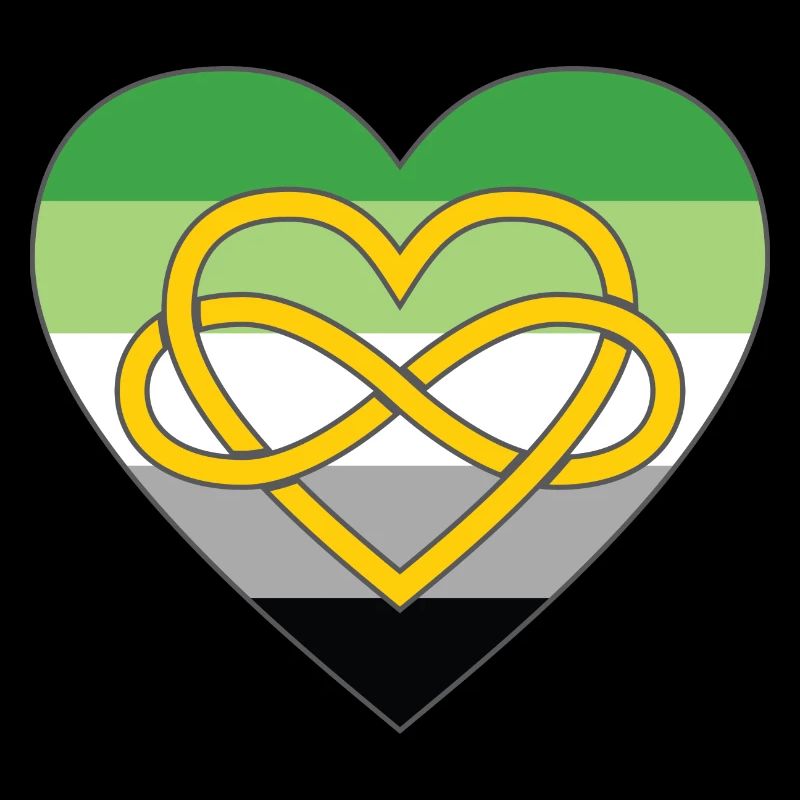 Polyamory Infinity Heart Aromantic Pride