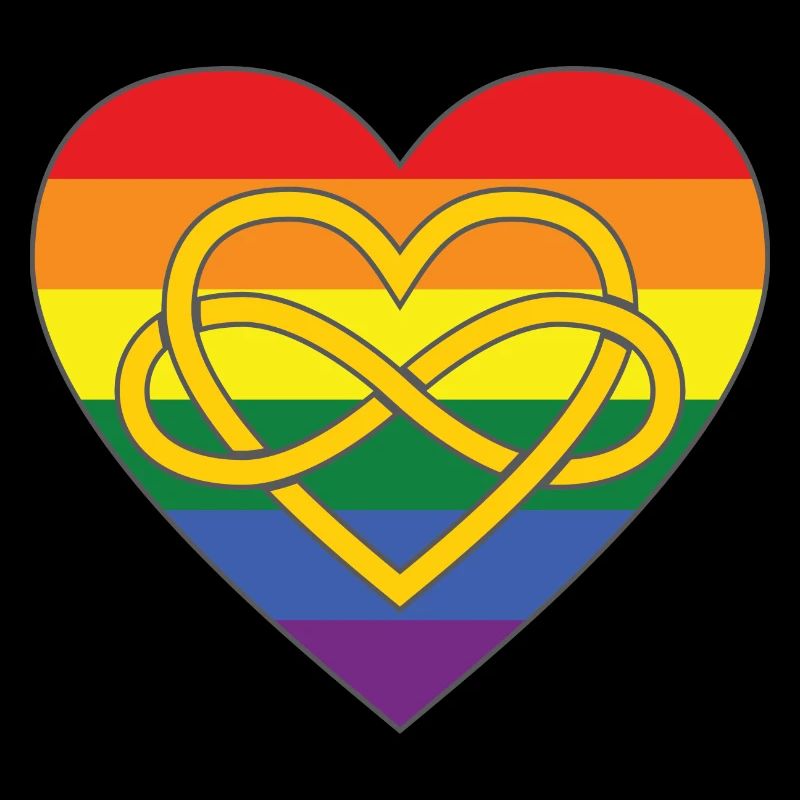 Polyamory Infinity Heart Rainbow Pride
