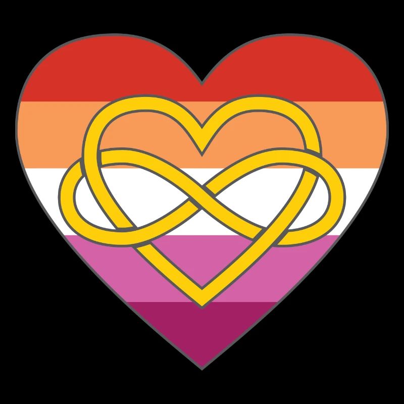 Polyamory Infinity Heart Lesbian Pride