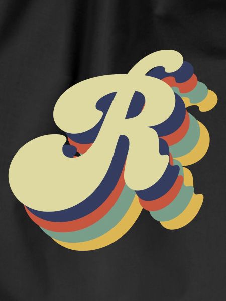 Retro-Buchstabe R