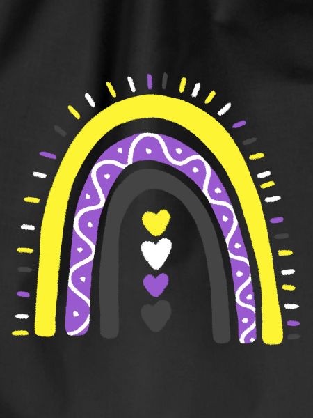 Nonbinary Pride Flagge Regenbogen