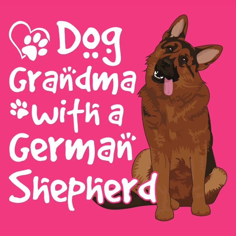 Hund Oma Mit Deutschem Schäferhund Lustige