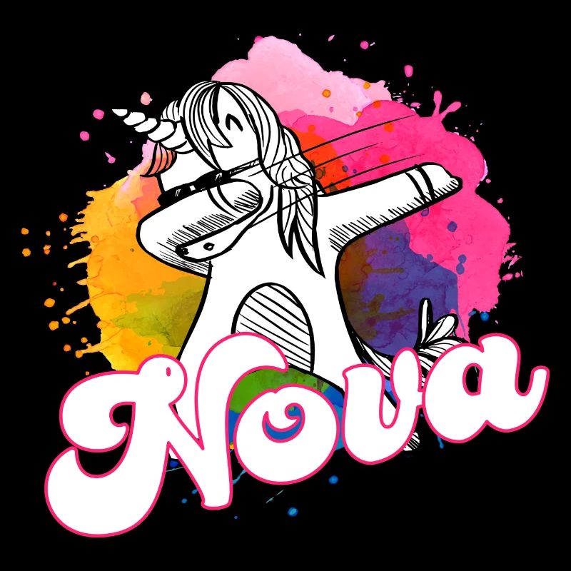 NOVA - Beautiful name with dabbing unicorn
