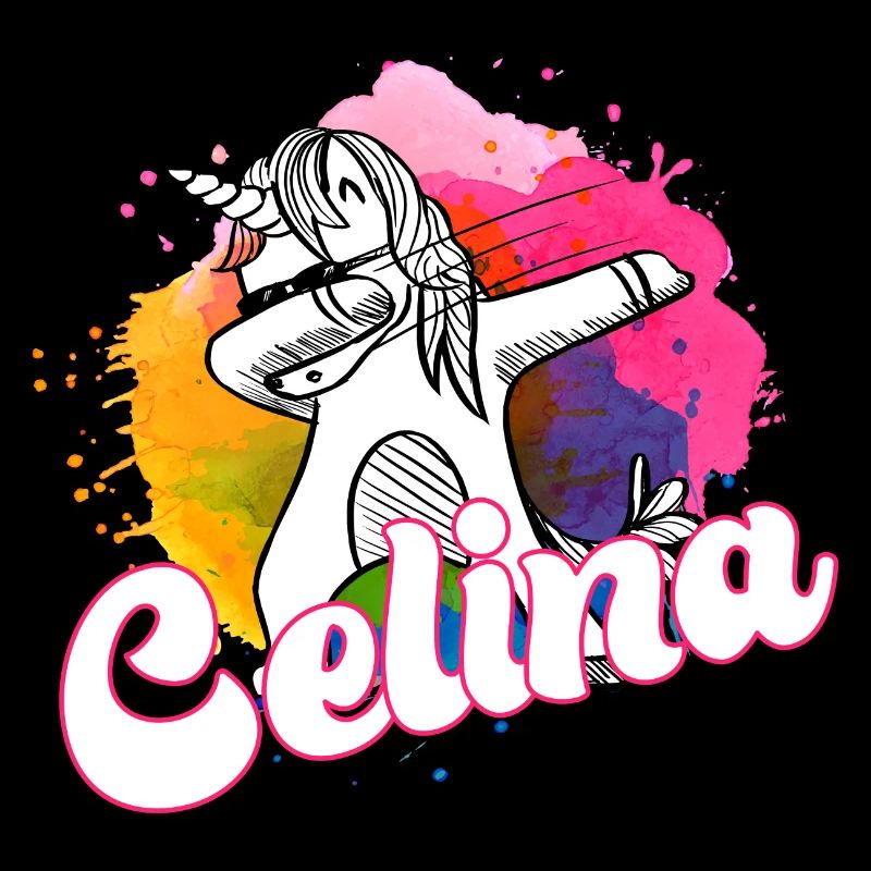 CELINA - Beau nom avec licorne dabbing