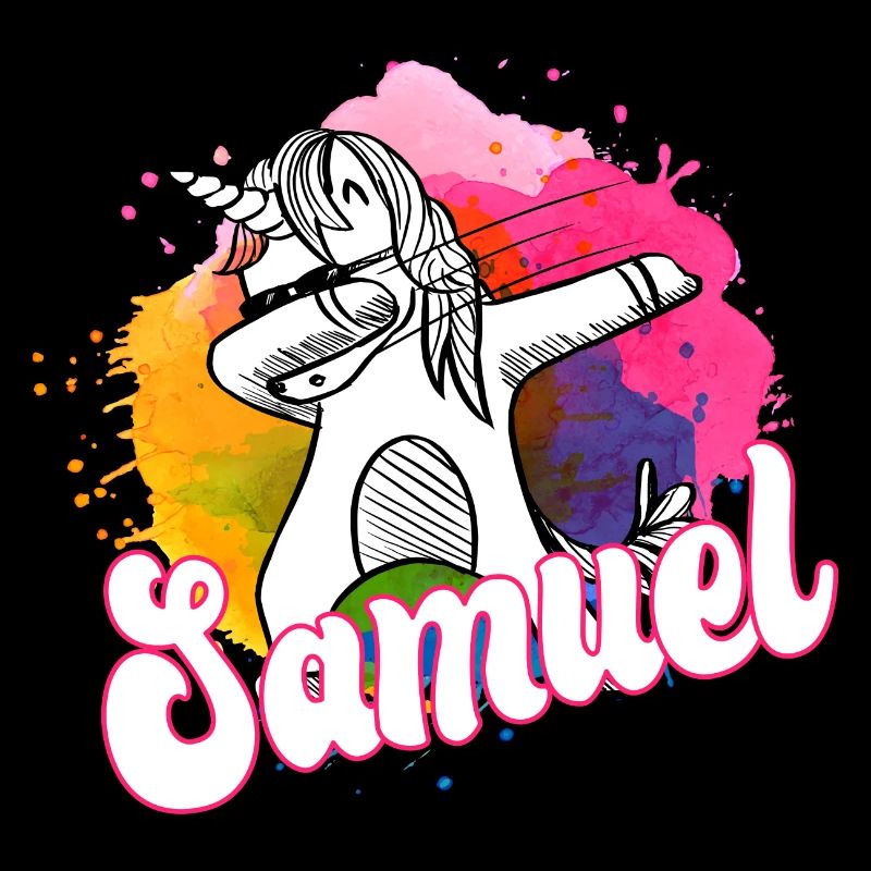 SAMUEL - Beau nom de garçon avec licorne cool