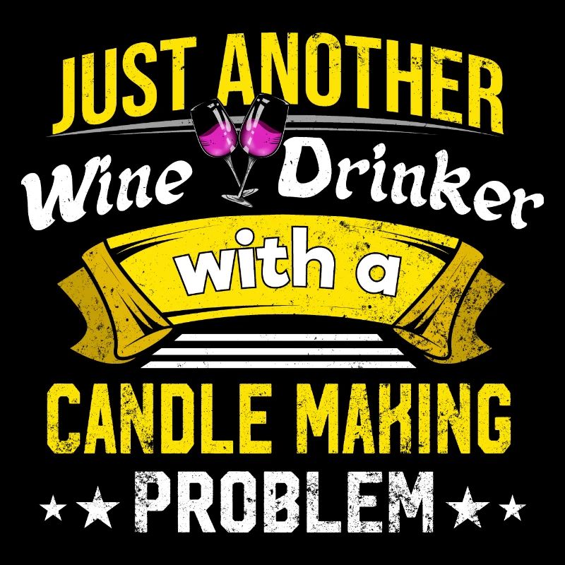 Weintrinker mit Kerzen, das Problem macht Weinlieb
